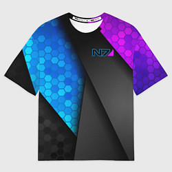 Футболка оверсайз мужская Mass Effect N7, цвет: 3D-принт