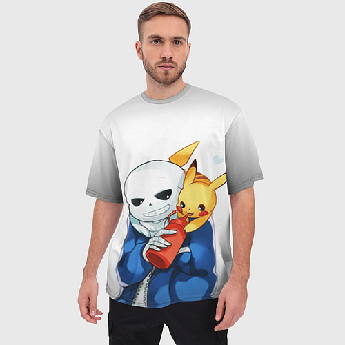 Мужская футболка оверсайз UNDERTALE / 3D-принт – фото 3