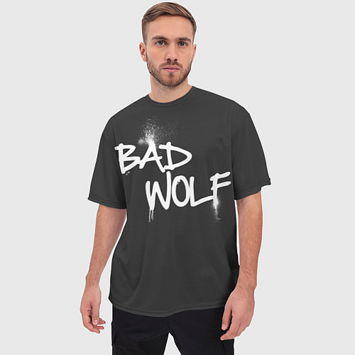 Мужская футболка оверсайз Bad Wolf / 3D-принт – фото 3