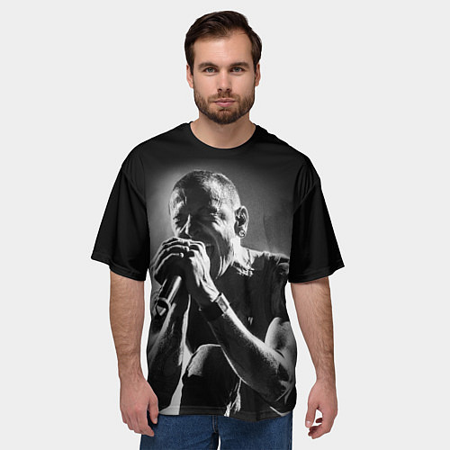 Мужская футболка оверсайз Chester Bennington Linkin Park / 3D-принт – фото 3