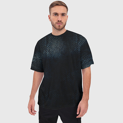 Мужская футболка оверсайз Черный Дракон / 3D-принт – фото 3