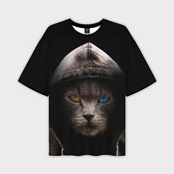 Мужская футболка оверсайз Уличный кот