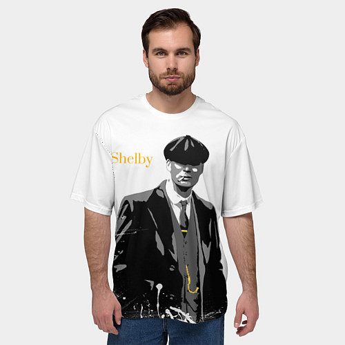 Мужская футболка оверсайз Томас Шелби / 3D-принт – фото 3