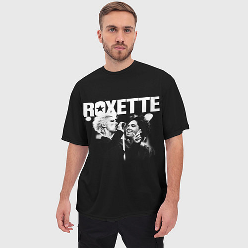 Мужская футболка оверсайз Roxette / 3D-принт – фото 3