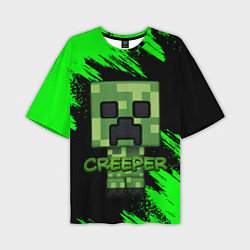 Футболка оверсайз мужская MINECRAFT CREEPER, цвет: 3D-принт