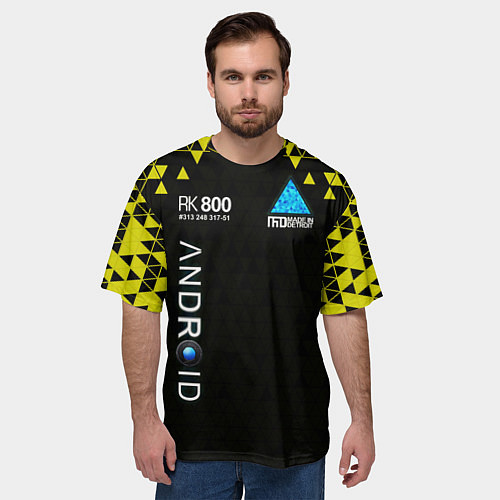 Мужская футболка оверсайз DETROIT: BECOME HUMAN / 3D-принт – фото 3