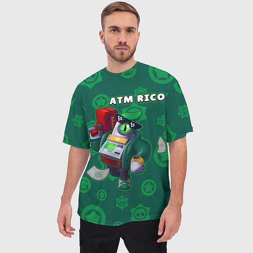 Мужская футболка оверсайз ATM RICO / 3D-принт – фото 3