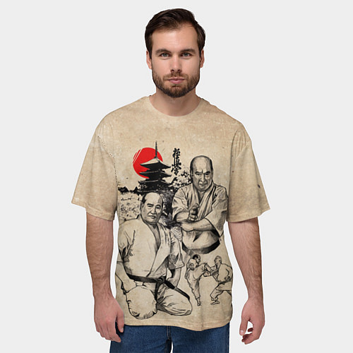 Мужская футболка оверсайз Масутацу Ояма / 3D-принт – фото 3