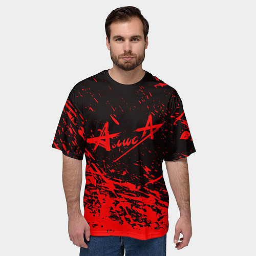 Мужская футболка оверсайз АлисА / 3D-принт – фото 3