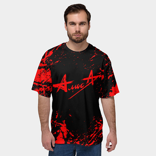 Мужская футболка оверсайз АлисА / 3D-принт – фото 3