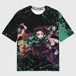 Футболка оверсайз мужская KIMETSU NO YAIBA, цвет: 3D-принт