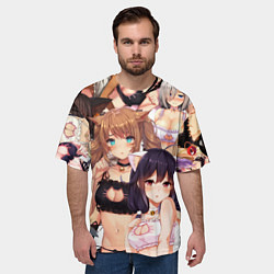 Футболка оверсайз мужская Ahegao, цвет: 3D-принт — фото 2