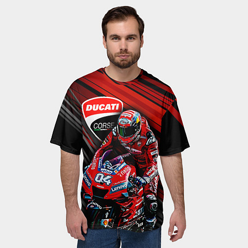 Мужская футболка оверсайз Andrea Dovizioso / 3D-принт – фото 3