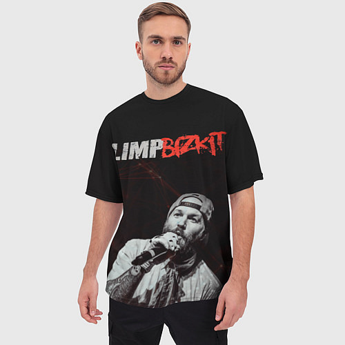 Мужская футболка оверсайз Limp Bizkit / 3D-принт – фото 3