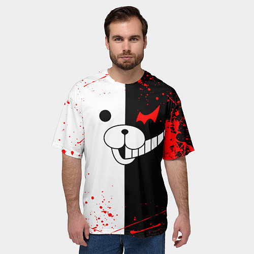 Мужская футболка оверсайз MONOKUMA / 3D-принт – фото 3