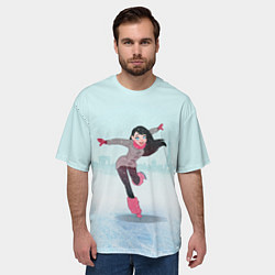 Футболка оверсайз мужская Фигурное катание, цвет: 3D-принт — фото 2