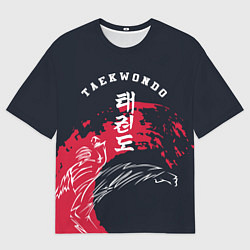 Футболка оверсайз мужская Тхэквондо, цвет: 3D-принт
