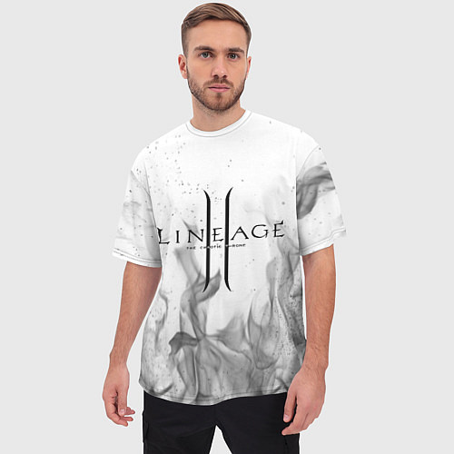 Мужская футболка оверсайз LINEAGE 2 / 3D-принт – фото 3