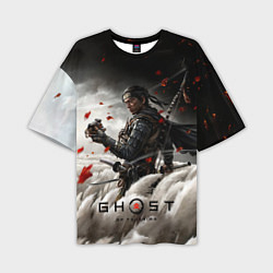 Футболка оверсайз мужская Ghost of Tsushima, цвет: 3D-принт