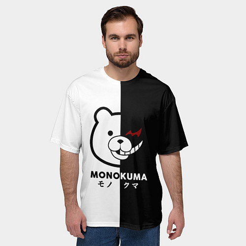 Мужская футболка оверсайз Monokuma / 3D-принт – фото 3