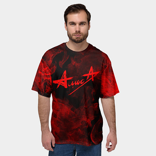 Мужская футболка оверсайз АлисА / 3D-принт – фото 3