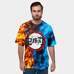 Футболка оверсайз мужская KIMETSU NO YAIBA, цвет: 3D-принт — фото 2
