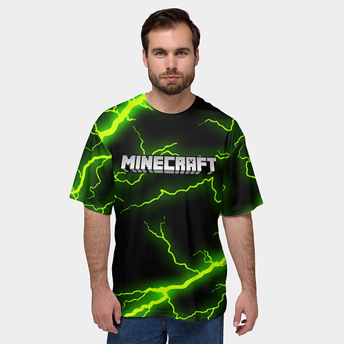 Мужская футболка оверсайз MINECRAFT STORM / 3D-принт – фото 3