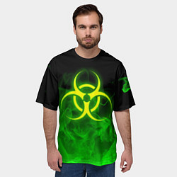 Футболка оверсайз мужская BIOHAZARD, цвет: 3D-принт — фото 2
