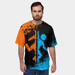 Футболка оверсайз мужская PORTAL, цвет: 3D-принт — фото 2