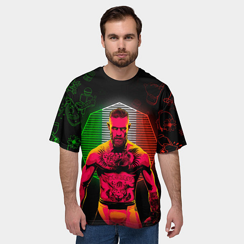 Мужская футболка оверсайз CONOR McGREGOR / 3D-принт – фото 3