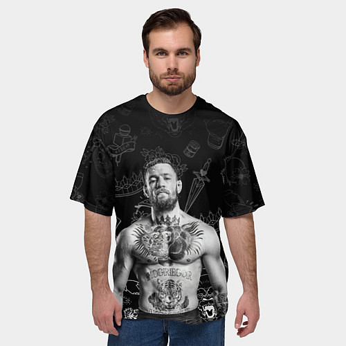 Мужская футболка оверсайз CONOR McGREGOR / 3D-принт – фото 3