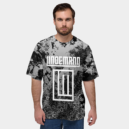 Мужская футболка оверсайз LINDEMANN / 3D-принт – фото 3