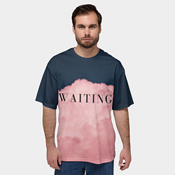 Футболка оверсайз мужская WAITING, цвет: 3D-принт — фото 2