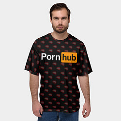 Футболка оверсайз мужская PornHub, цвет: 3D-принт — фото 2