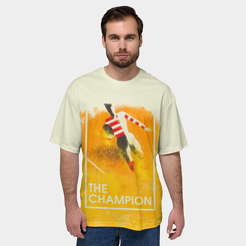 Мужская футболка оверсайз Регби The Champion / 3D-принт – фото 3