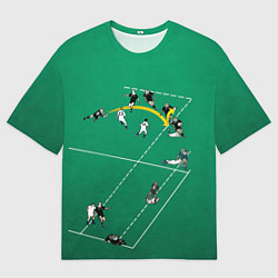 Футболка оверсайз мужская Игра в регби, цвет: 3D-принт