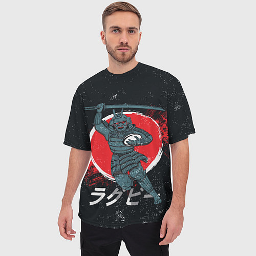 Мужская футболка оверсайз Регби Япония, 2019 / 3D-принт – фото 3