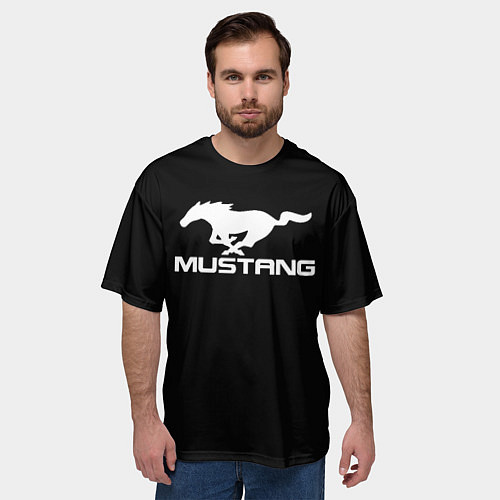 Мужская футболка оверсайз FORD MUSTANG / 3D-принт – фото 3
