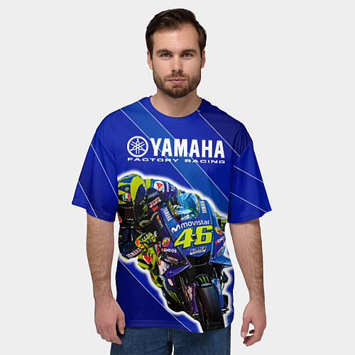 Мужская футболка оверсайз Valentino Rossi / 3D-принт – фото 3