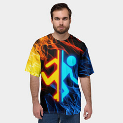 Футболка оверсайз мужская PORTAL, цвет: 3D-принт — фото 2