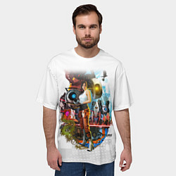 Футболка оверсайз мужская PORTAL, цвет: 3D-принт — фото 2