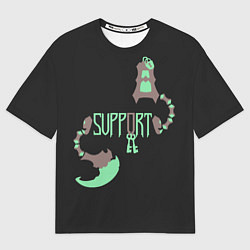 Футболка оверсайз мужская Support, цвет: 3D-принт