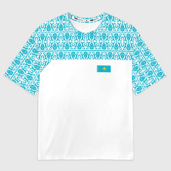 Футболка оверсайз мужская Казахстан Форма, цвет: 3D-принт