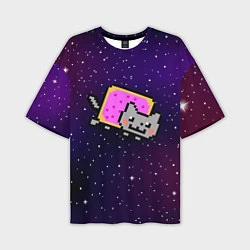 Мужская футболка оверсайз Nyan Cat