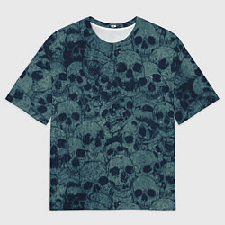 Футболка оверсайз мужская Skull, цвет: 3D-принт