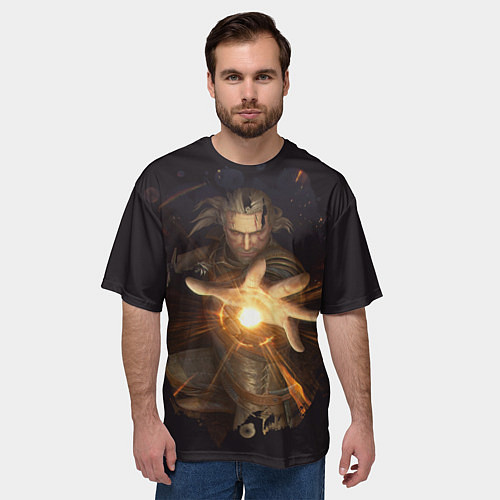 Мужская футболка оверсайз Ведьмак / 3D-принт – фото 3