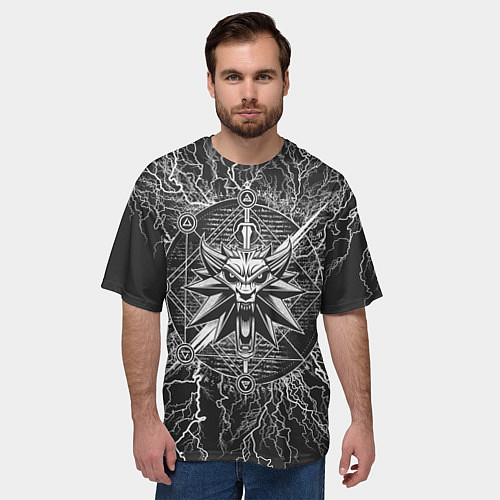 Мужская футболка оверсайз The Witcher / 3D-принт – фото 3