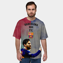 Футболка оверсайз мужская Messi, цвет: 3D-принт — фото 2