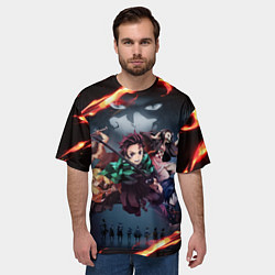 Футболка оверсайз мужская KIMETSU NO YAIBA, цвет: 3D-принт — фото 2