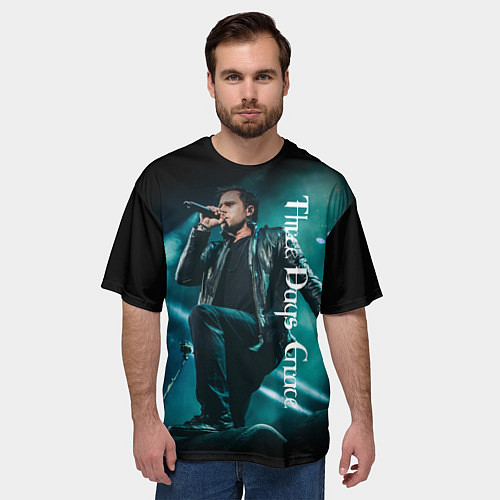 Мужская футболка оверсайз Three Days Grace / 3D-принт – фото 3